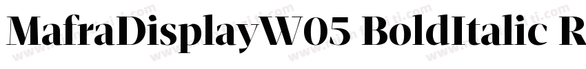 MafraDisplayW05 BoldItalic Regular字体转换